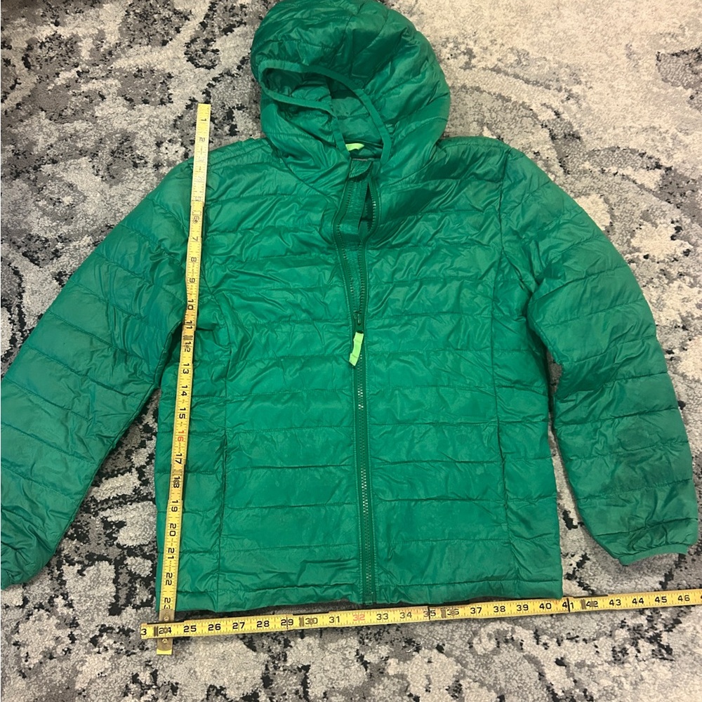Primary Vibrant Green Kids Puffer Jacket size 12